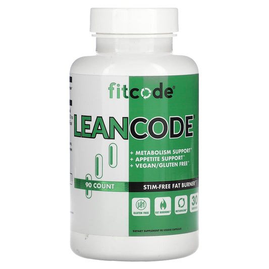 Fitcode LeanCode Natural Fat Burner Dietary Supplement 90 Capsules - Image 1