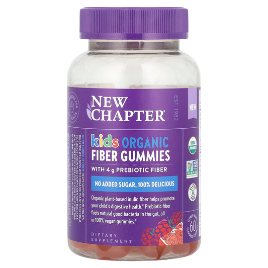 New Chapter, Kids, Organic Fiber Gummies, Citrus-Berry, 60 Gummies - Image 1