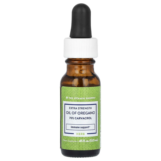 The Vitamin Shoppe, Extra Strength, Oil of Oregano, 0.45 fl oz (13.5 ml)(21 mg per Serving) - Image 1