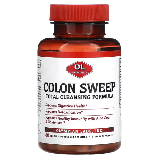 Olympian Labs, Colon Sweep, Total Cleansing Formula, 60 Veggie Capsules - Image 1