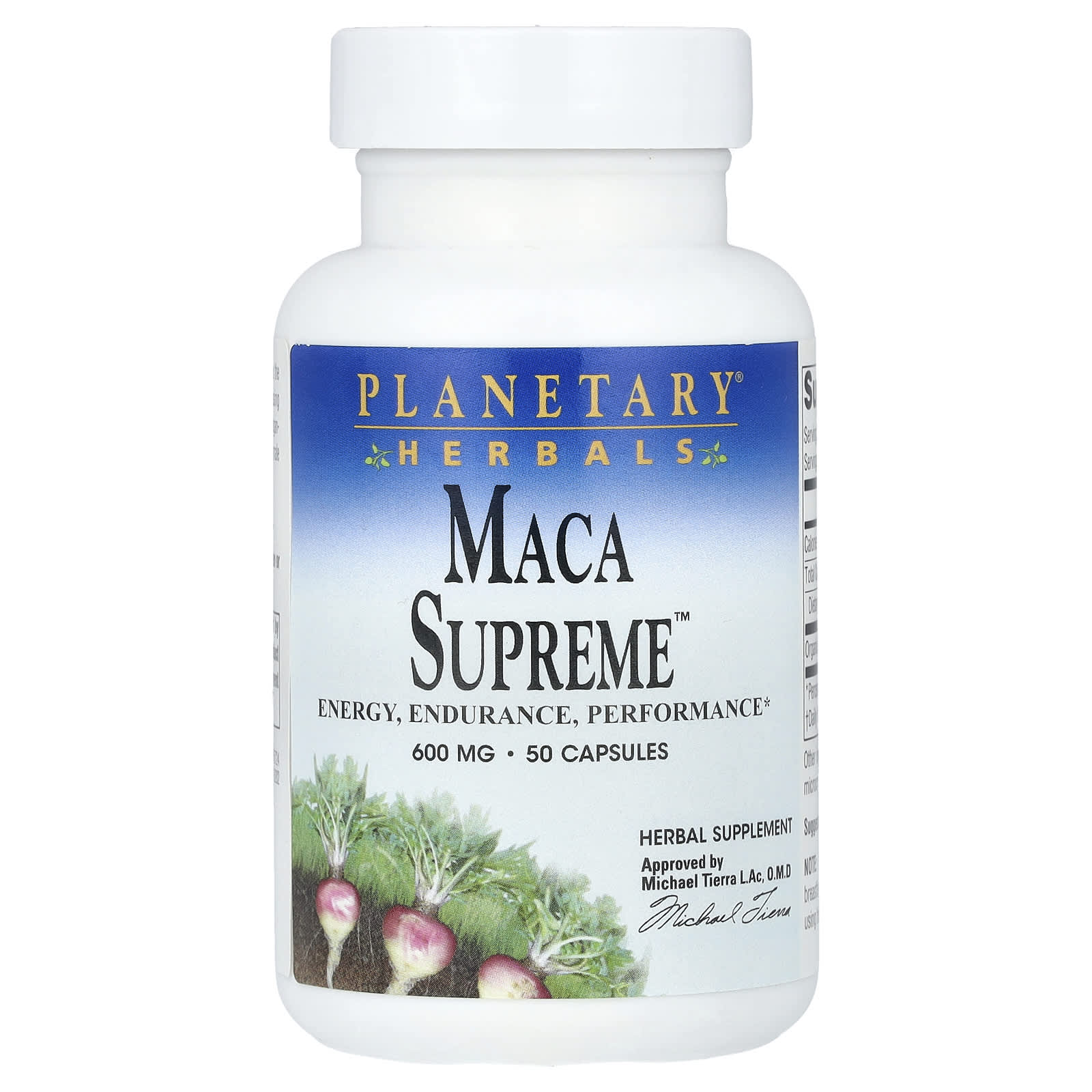 Planetary Herbals, Maca Supreme™, 600 mg , 50 Capsules - Image 1