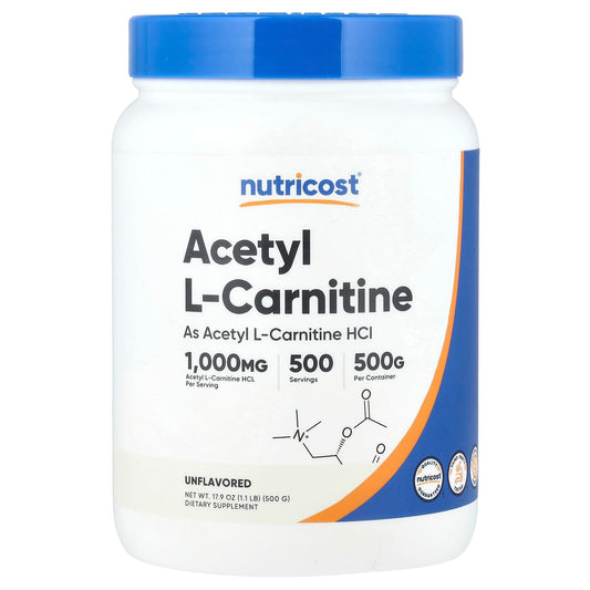 Nutricost, Acetyl L-Carnitine, Unflavored , 1.1 lb (500 g) - Image 1
