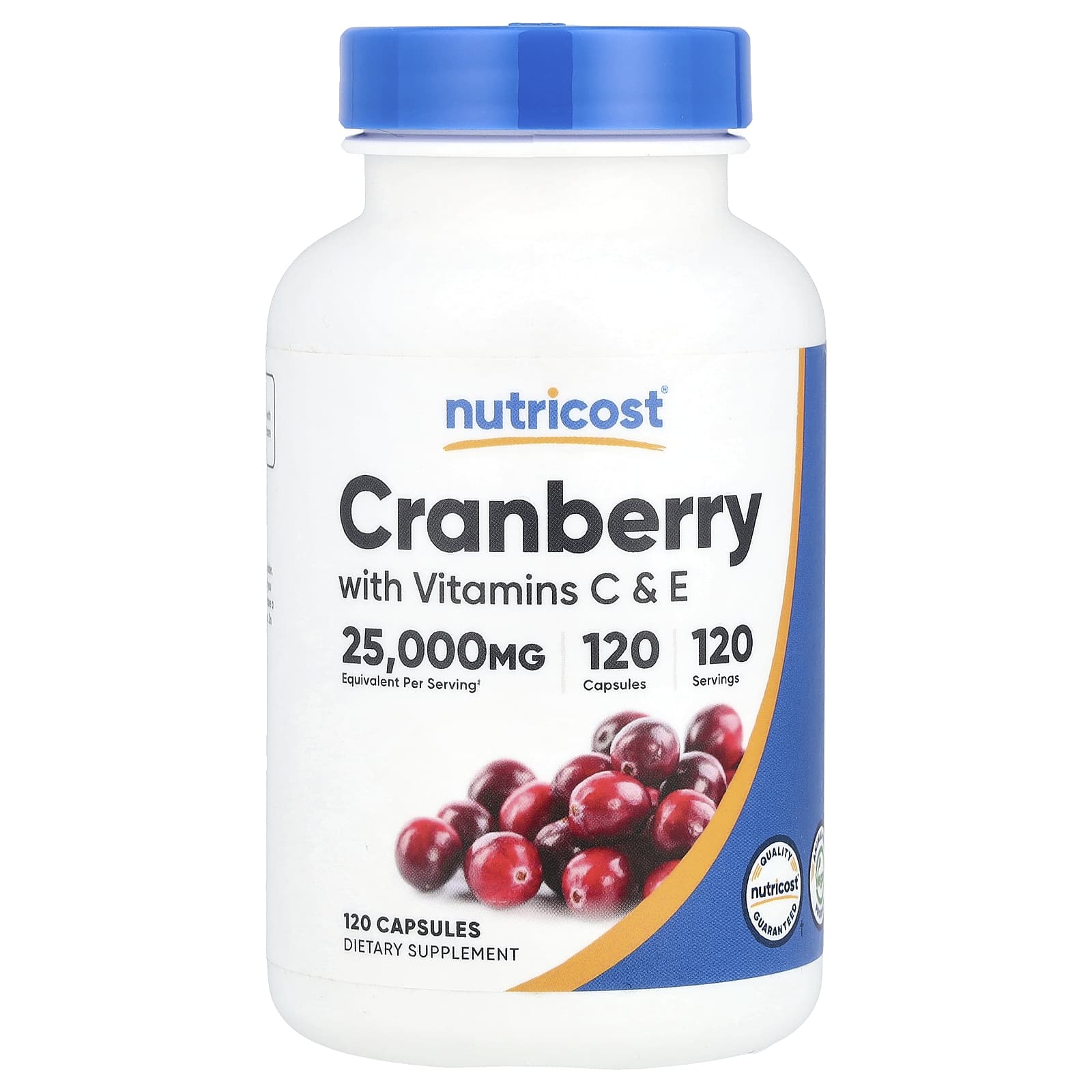 Nutricost, Cranberry with Vitamins C & E, 120 Capsules - Image 1