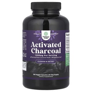 Activated Charcoal Capsules for Natural Detox & Digestive Aid