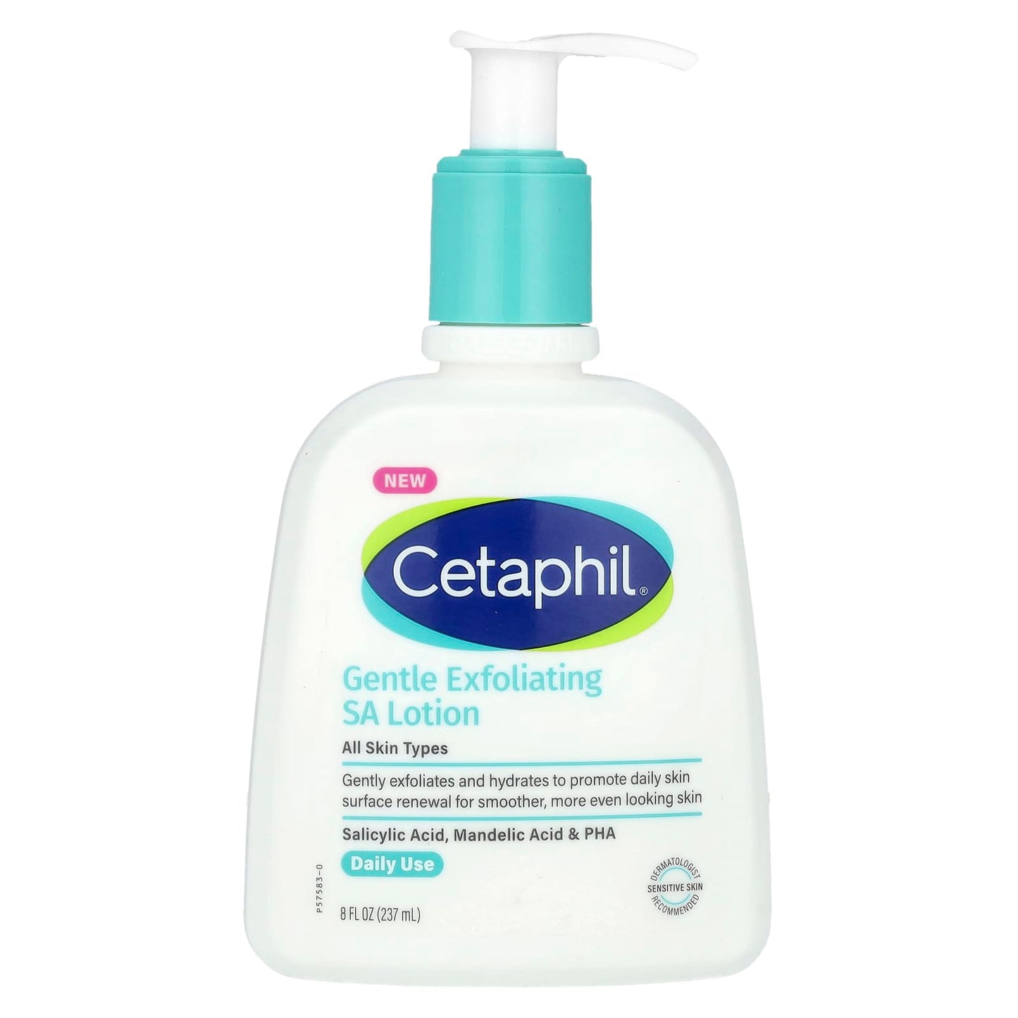 Cetaphil Gentle Exfoliating Lotion, 8 fl oz (237 ml) | Salicylic Acid, Mandelic Acid - Image 1
