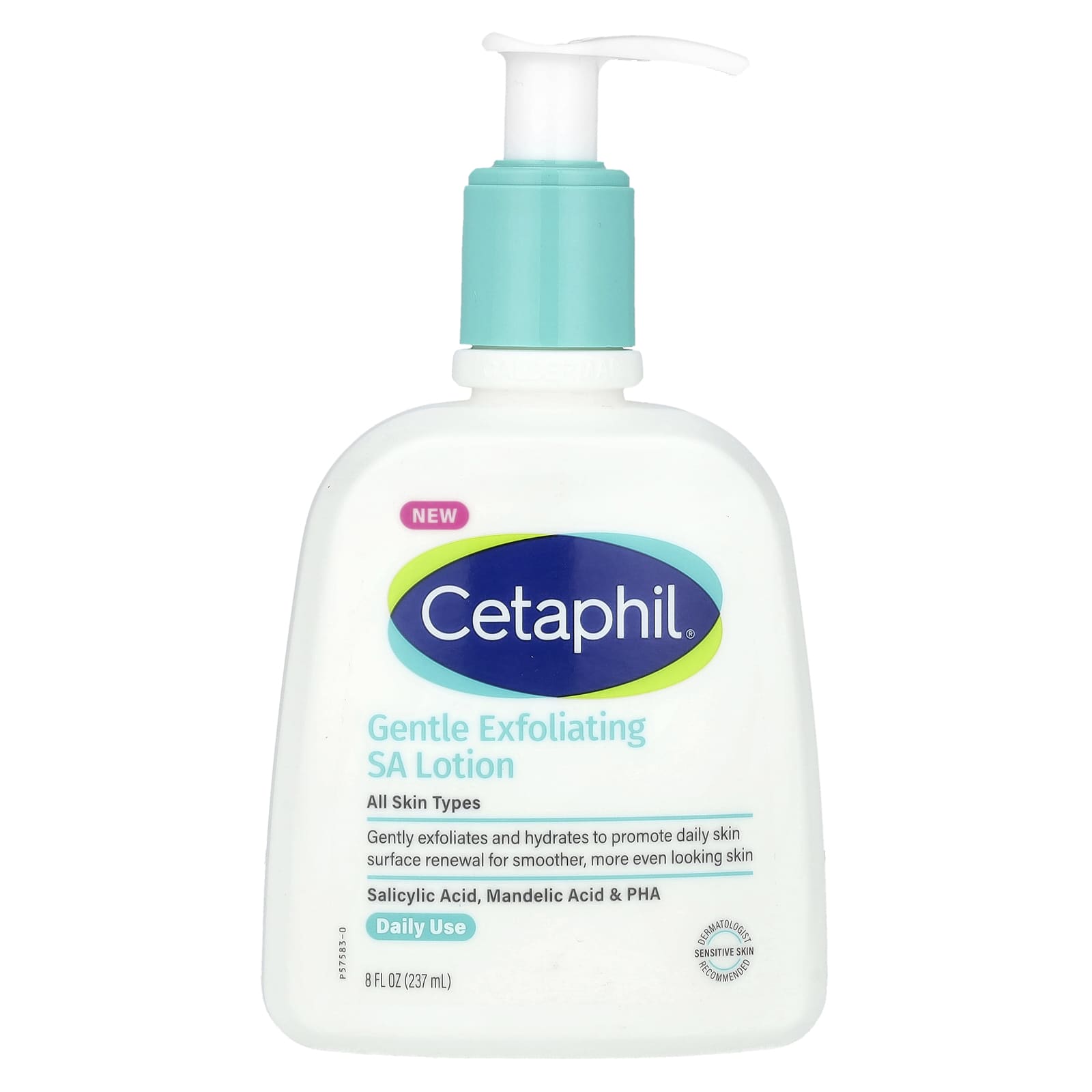 Cetaphil Gentle Exfoliating Lotion, 8 fl oz (237 ml) | Salicylic Acid, Mandelic Acid - Image 1