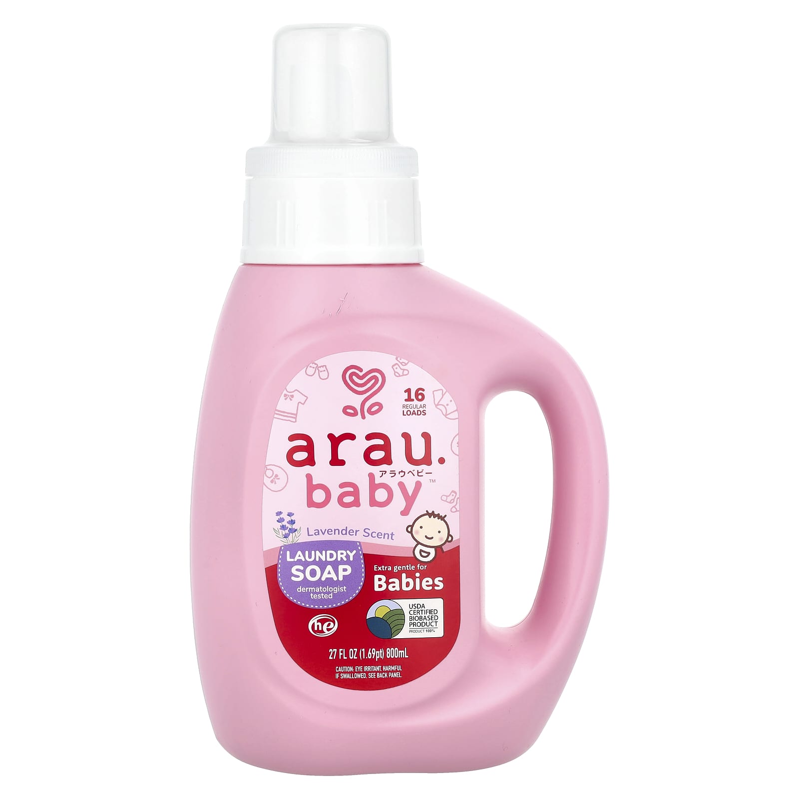 arau.baby Laundry Soap, Gentle for Babies, 27 fl oz (800 ml), Lavender Scent - Image 1