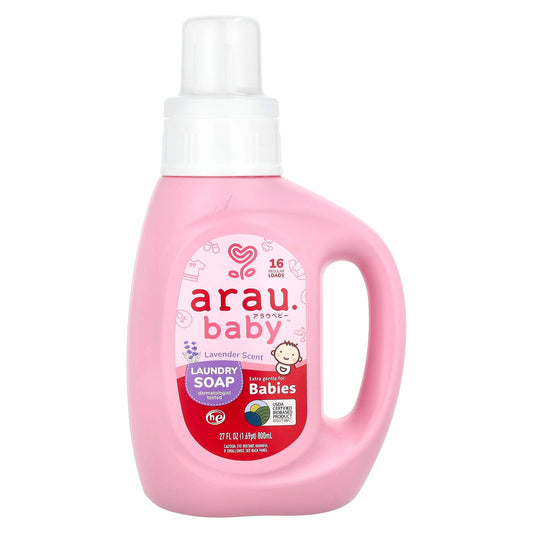 arau.baby Laundry Soap, Gentle for Babies, 27 fl oz (800 ml), Lavender Scent - Image 1