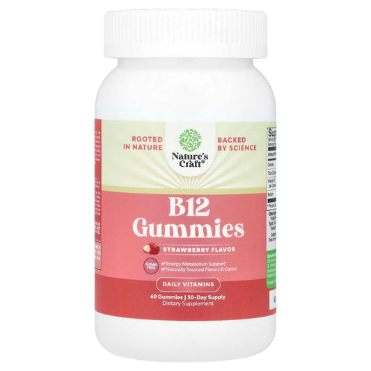 Nature's Craft, B12 Gummies, Strawberry, 60 Gummies - Image 1