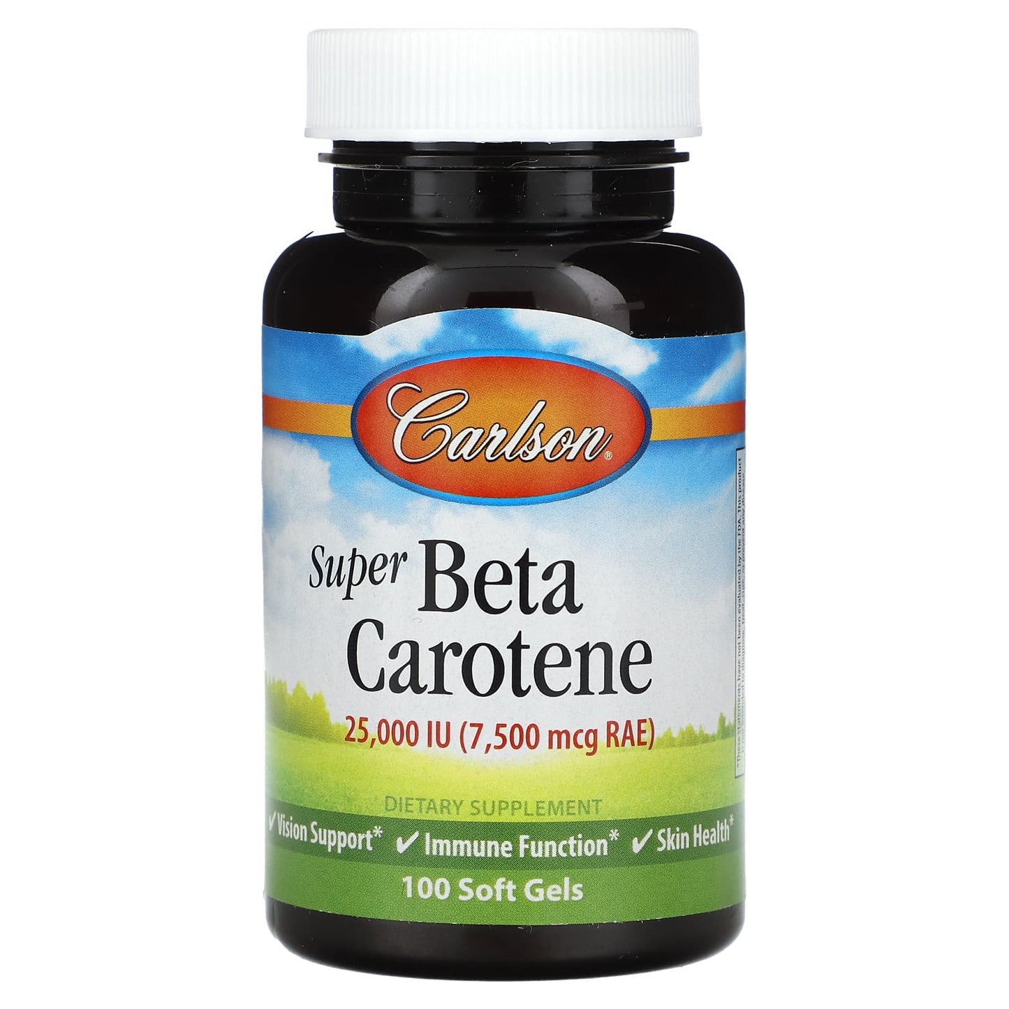 Carlson Super Beta Carotene 7,500 mcg RAE for Vision & Immune Support - Image 1