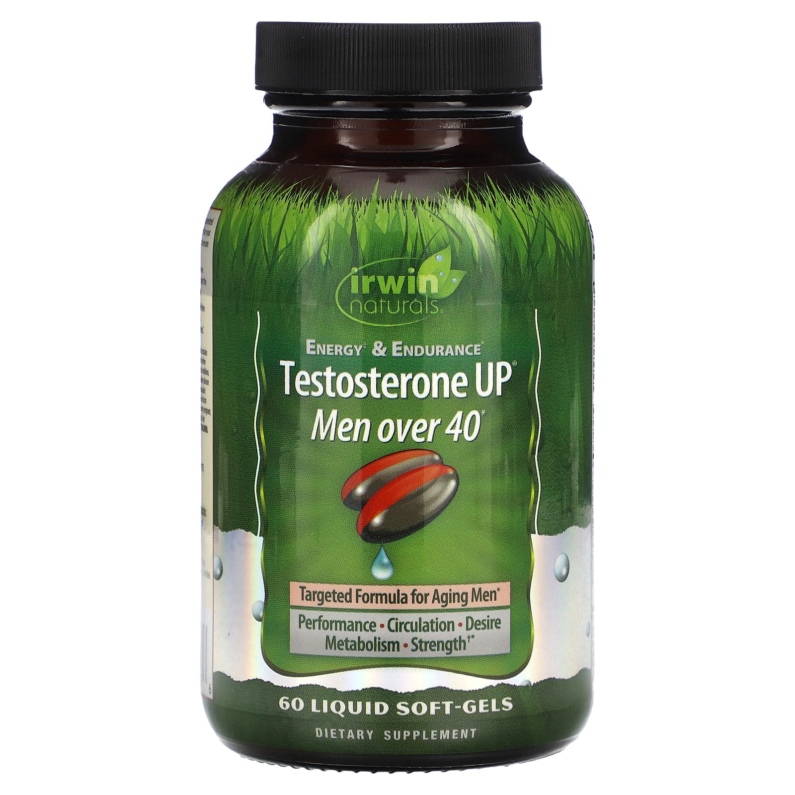 Irwin Naturals Testosterone UP for Men Over 40 Liquid Soft-Gels - Image 1