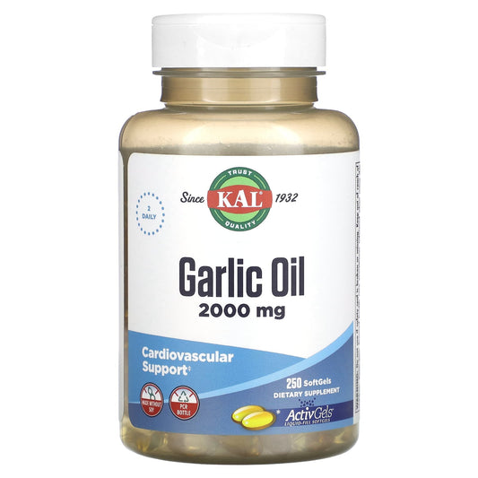 KAL, Garlic Oil, 2,000 mg, 250 Softgels - Image 1