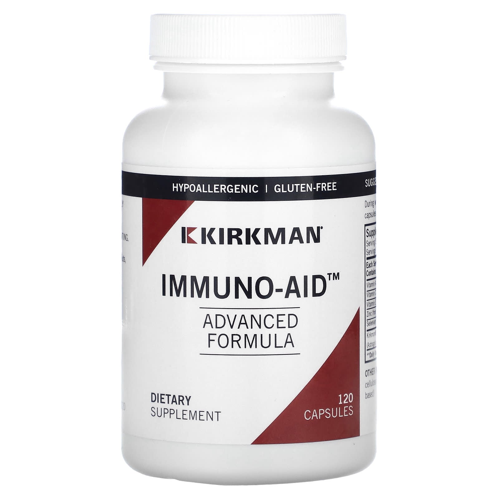 Kirkman Labs, Immuno-Aid Advanced Formula, 120 Capsules - Image 1