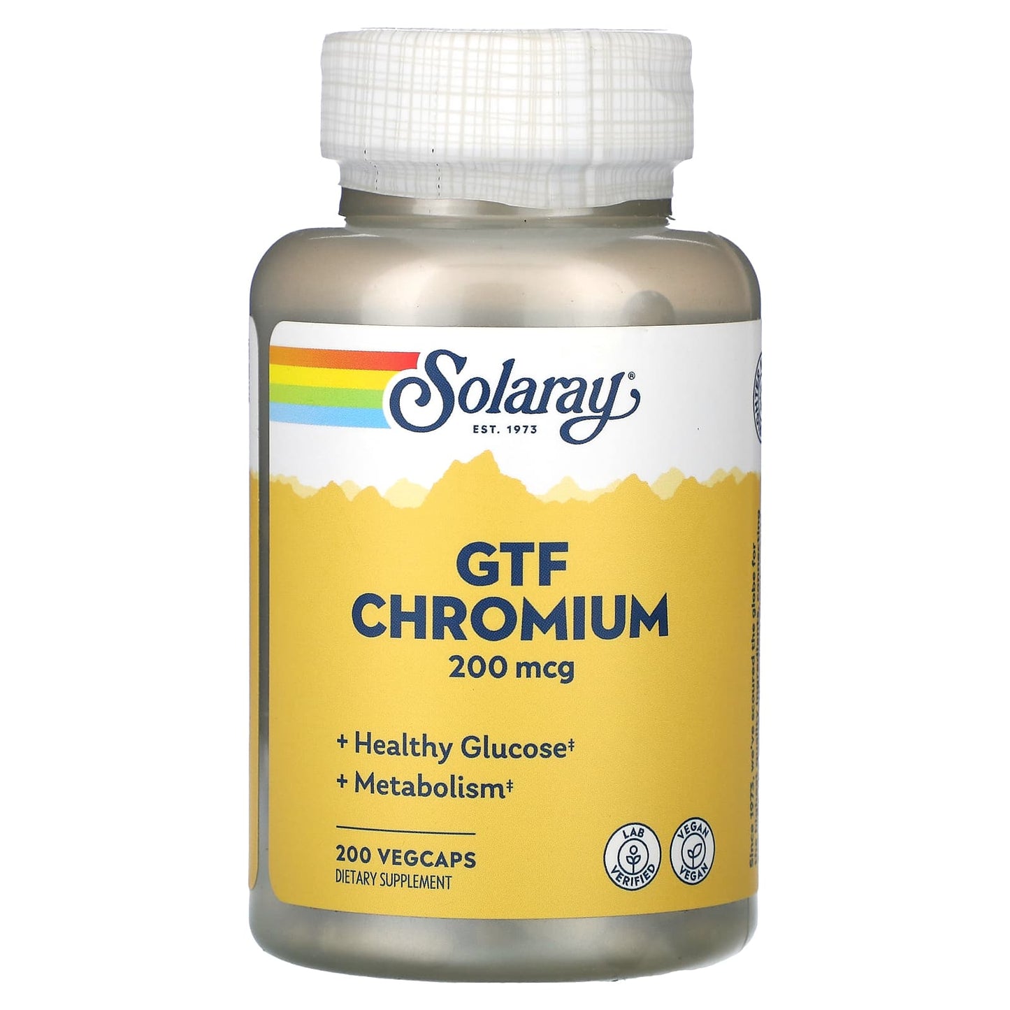 Solaray, GTF Chromium, 200 mcg, 200 VegCaps - Image 1