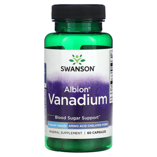 Swanson, Albion Vanadium, 5 mg, 60 Capsules - Image 1