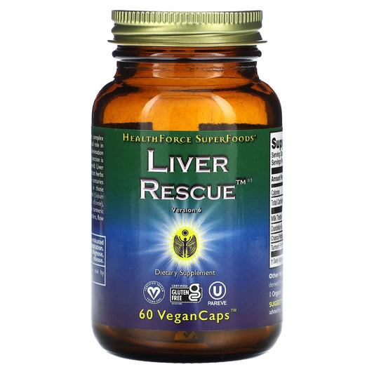 HealthForce Liver Rescue, Version 6, Vegan Capsules, 60 Count - Image 1