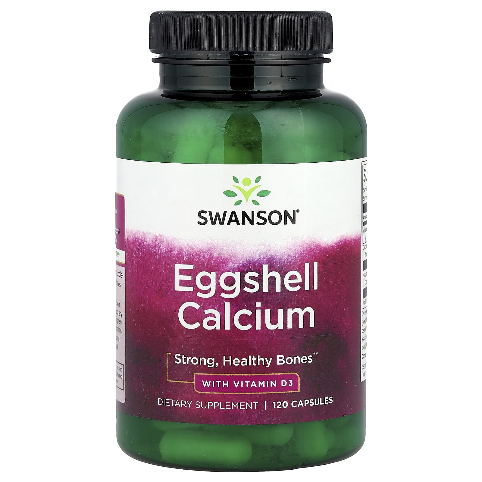 Swanson, Eggshell Calcium With Vitamin D3, 120 Capsules - Image 1