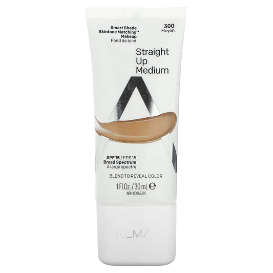 Almay Smart Shade Foundation, SPF 15, Skin-Tone Matching Makeup, 1 fl oz - Image 1