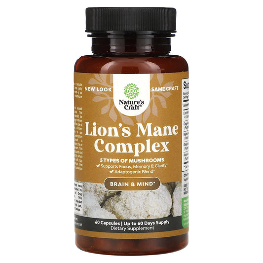 Nature's Craft, Lion's Mane Complex, 60 Capsules - Image 1