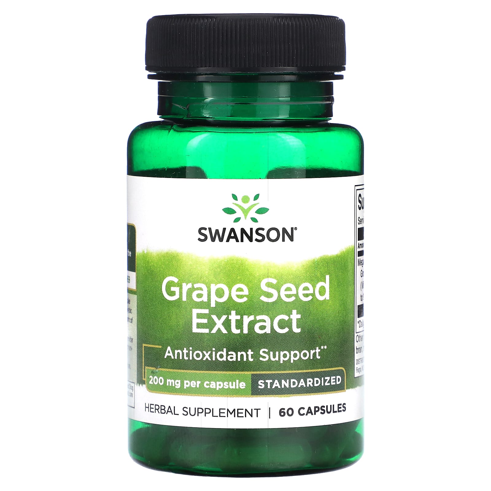 Swanson, Grape Seed Extract, 200 mg, 60 Capsules - Image 1