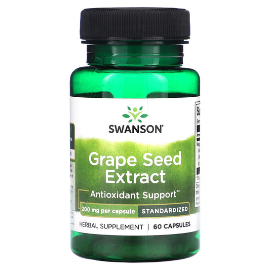 Swanson, Grape Seed Extract, 200 mg, 60 Capsules - Image 1
