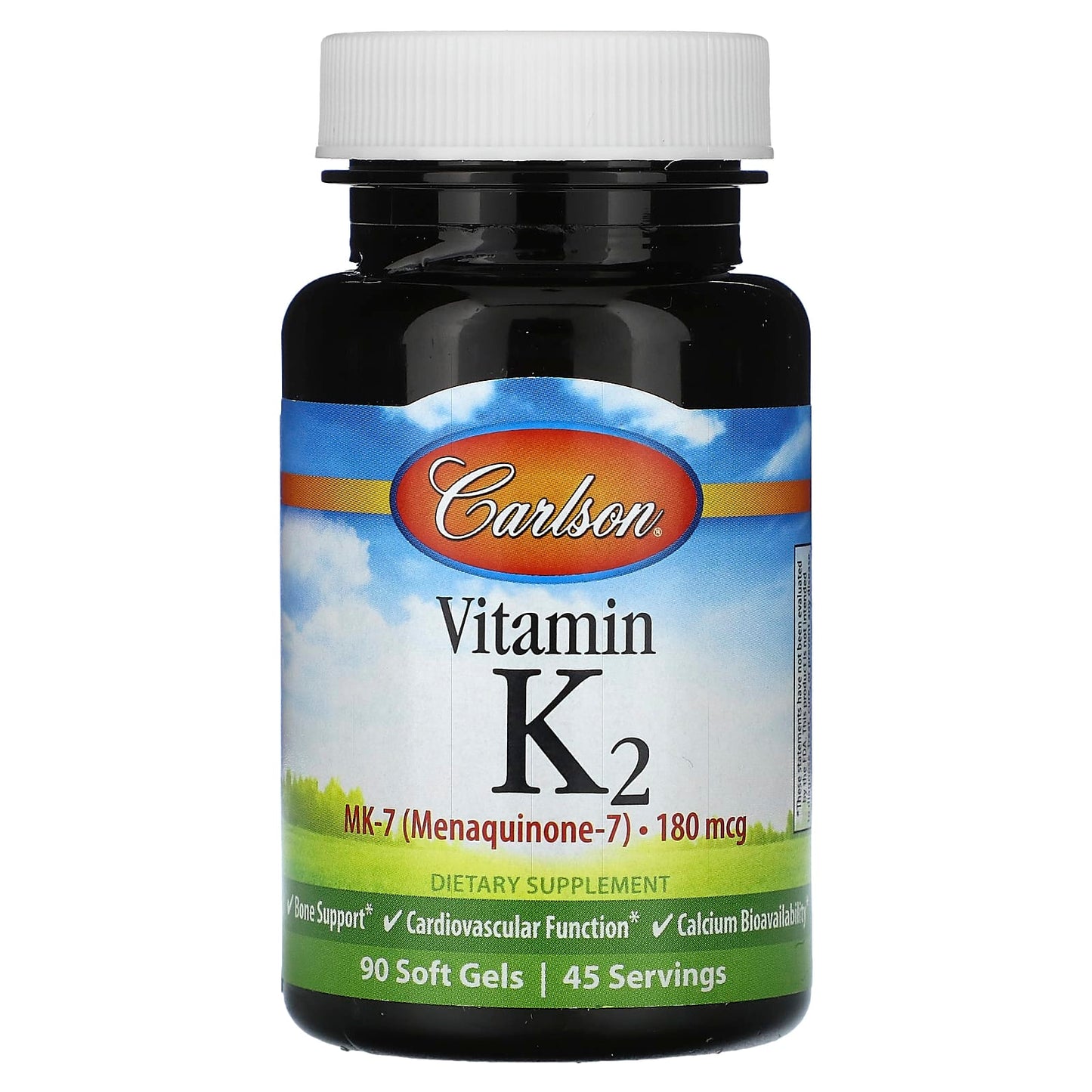 Carlson Vitamin K2 90 Soft Gels for Strong Bones and Heart Health - Image 1