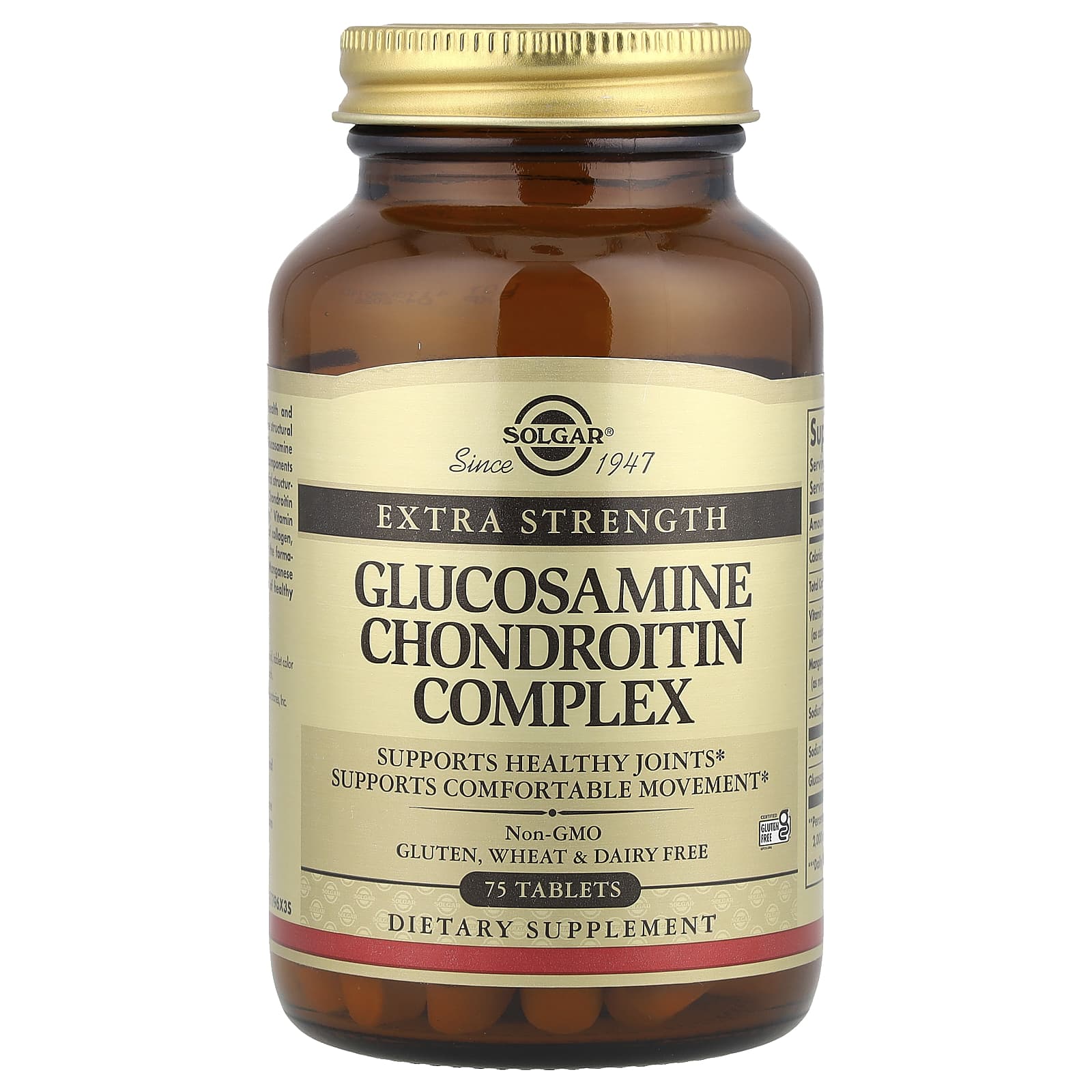 Solgar, Glucosamine Chondroitin Complex, Extra Strength, 75 Tablets - Image 1