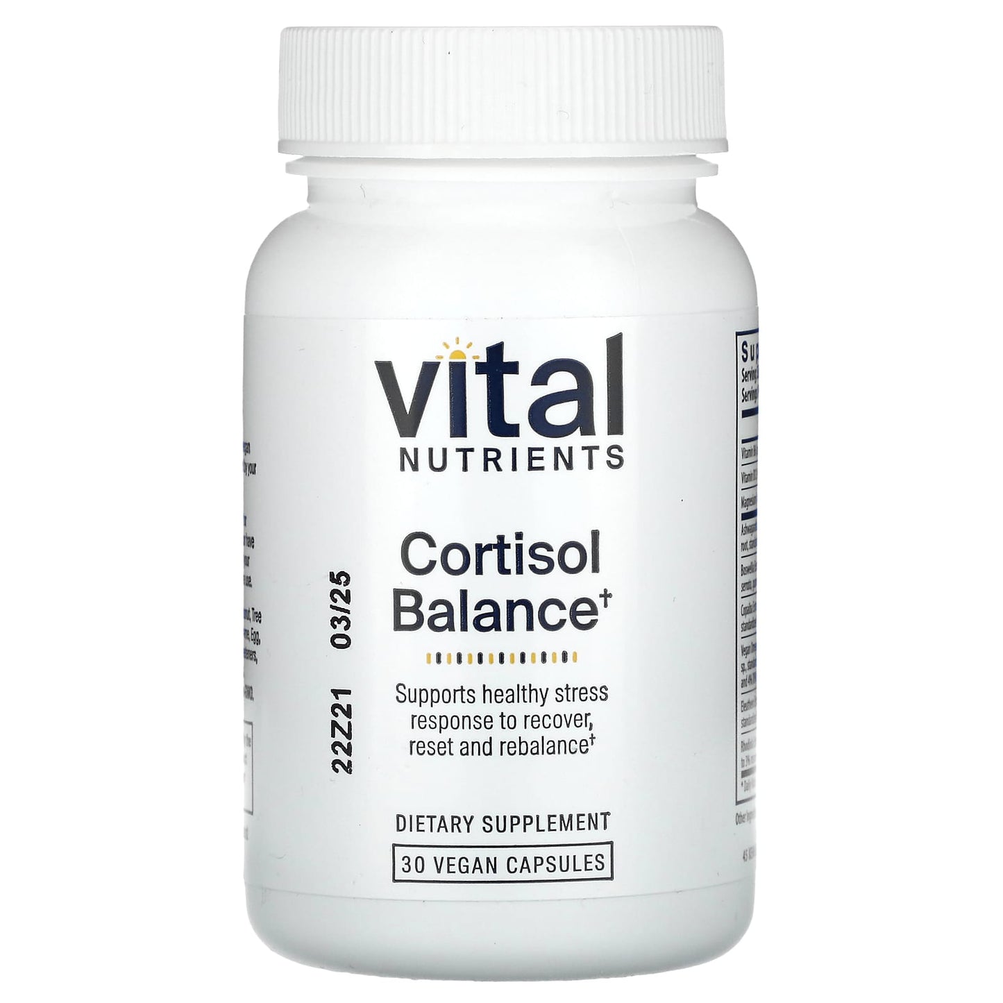 Vital Nutrients, Cortisol Balance, 30 Vegan Capsules - Image 1