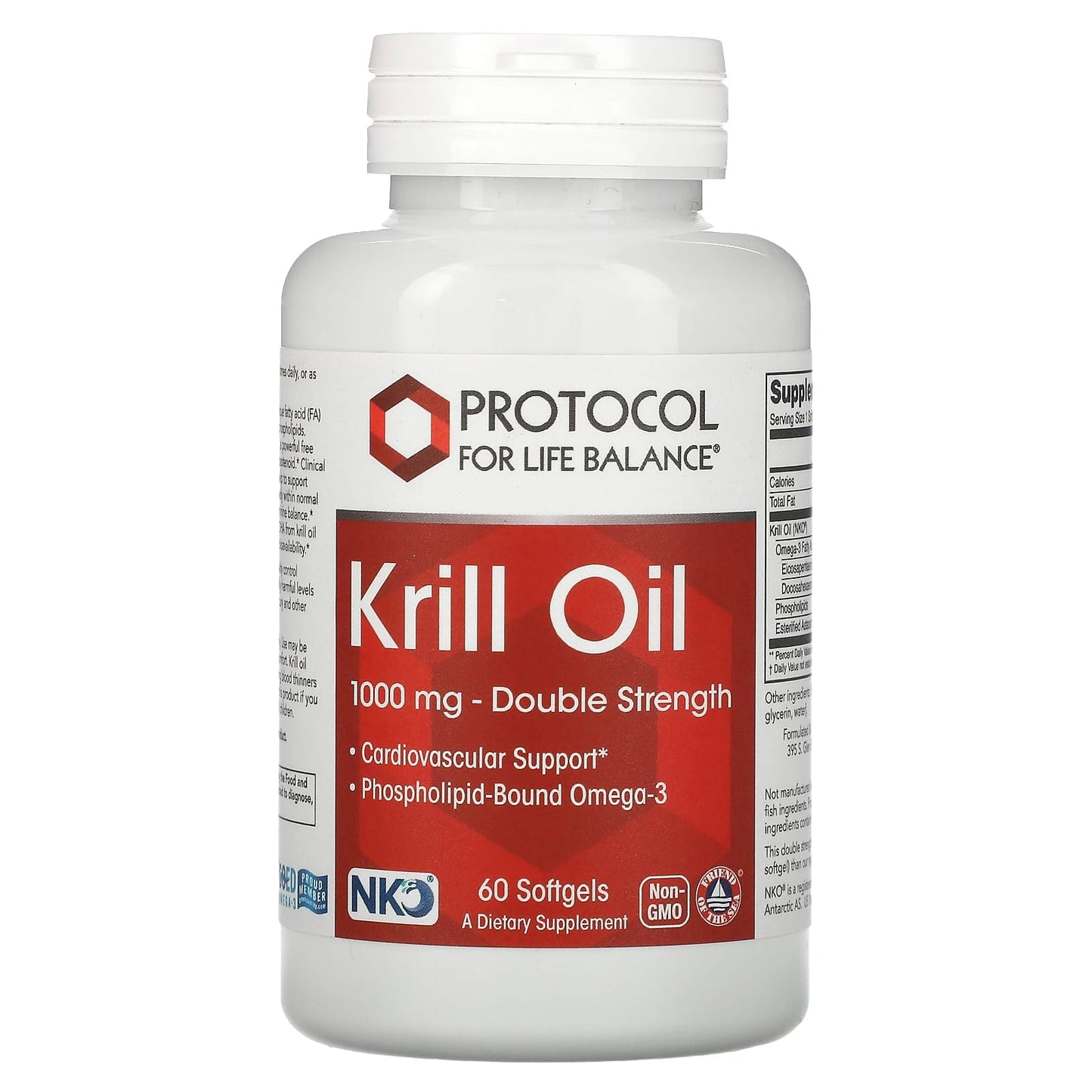 Protocol for Life Balance, Krill Oil, Double Strength, 60 Softgels - Image 1