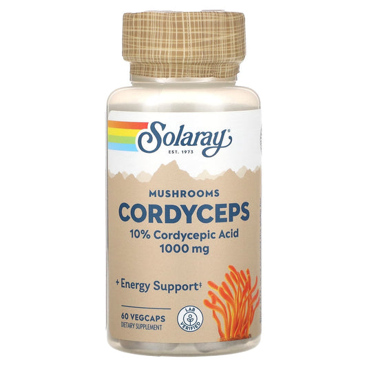Solaray, Mushrooms, Cordyceps, 60 VegCaps - Image 1
