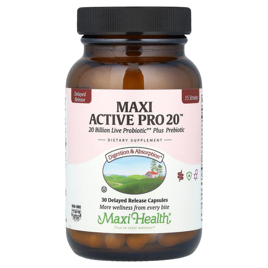 Maxi Health, Maxi Active Pro 20™, 20 Billion , 30 Delayed Release Capsules - Image 1