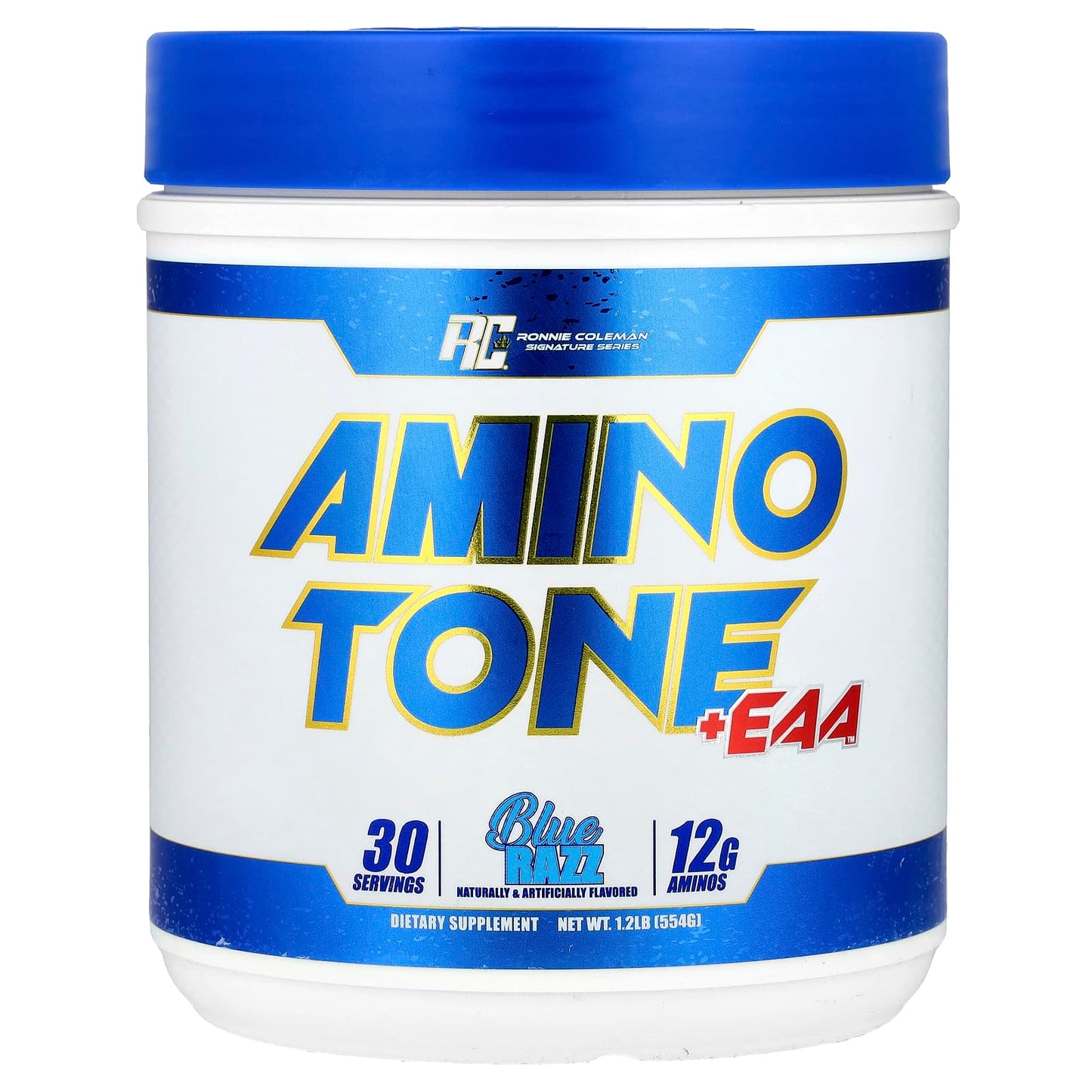 Ronnie Coleman, Signature Series, Amino Tone + EAA™, Blue Razz, 1.2 lb [554 g] - Image 1