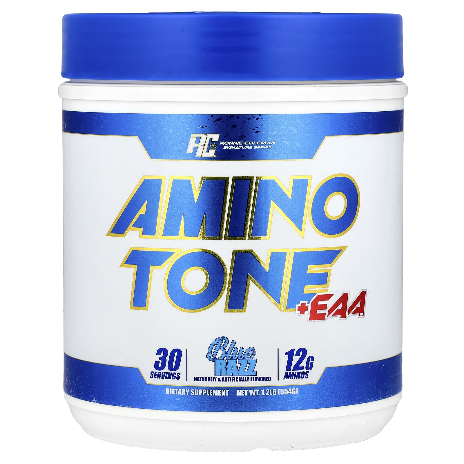 Ronnie Coleman, Signature Series, Amino Tone + EAA™, Blue Razz, 1.2 lb [554 g] - Image 1