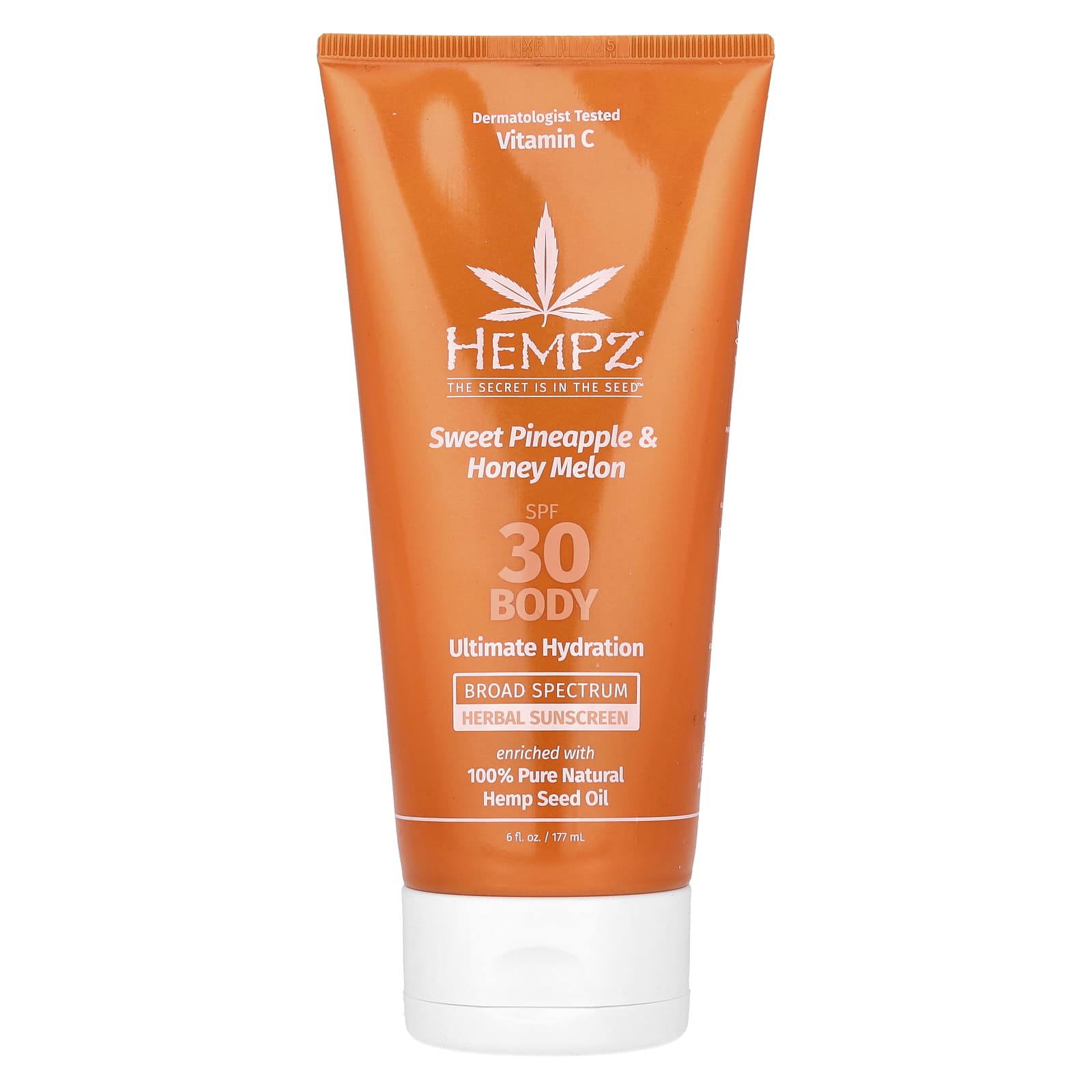 Hempz SPF 30 Sweet Pineapple & Honey Melon Body Sunscreen, 6 fl oz (177 ml) - Image 1