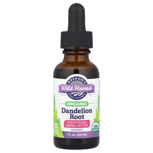 Oregon's Wild Harvest, Organic Dandelion Root Extract, 1 fl oz (30 ml) (1,000 mg per Serving) - Image 1