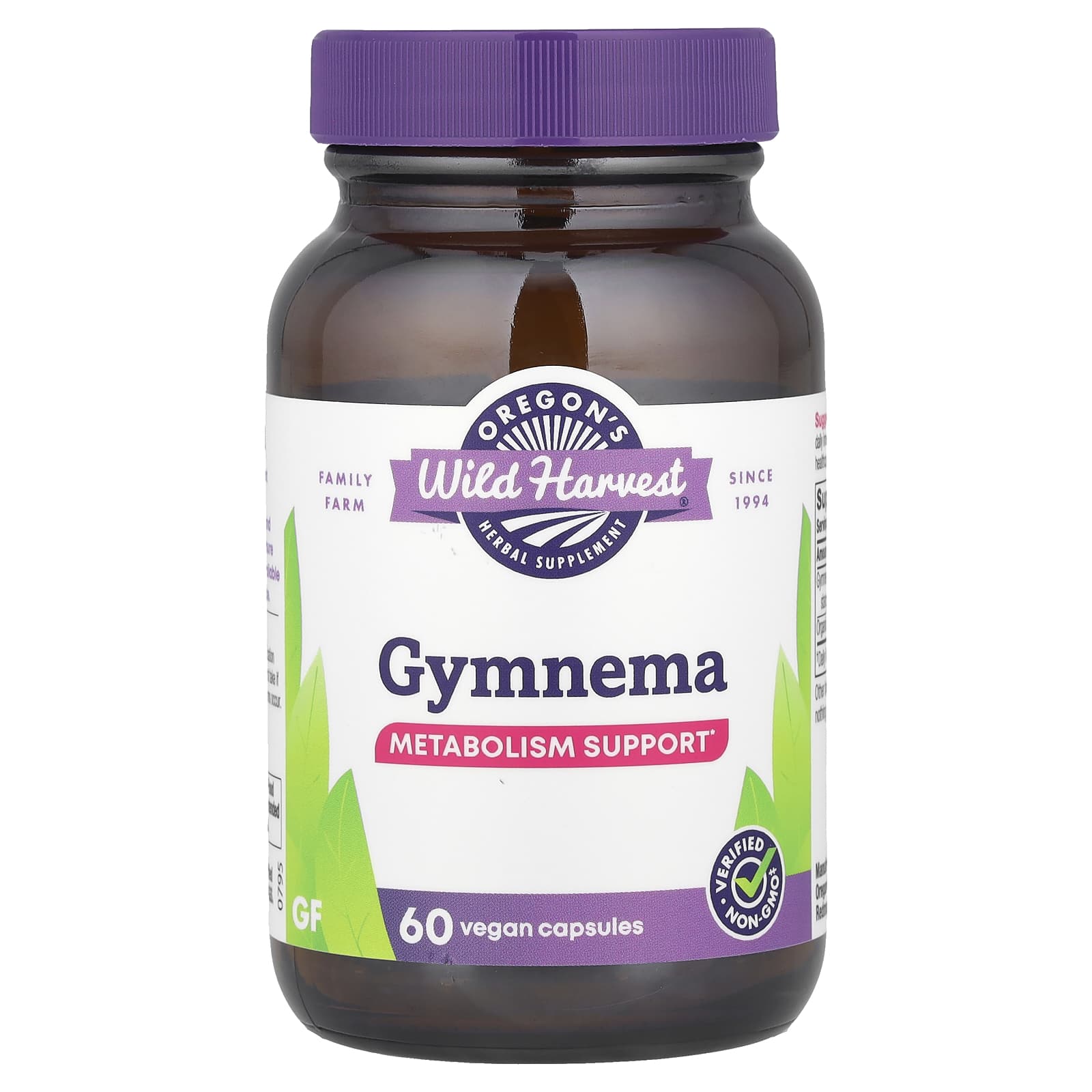 Oregon's Wild Harvest, Gymnema, 60 Vegan Capsules - Image 1