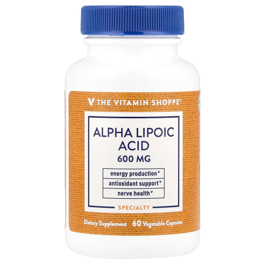The Vitamin Shoppe, Alpha Lipoic Acid, 600 mg, 60 Vegetable Capsules - Image 1