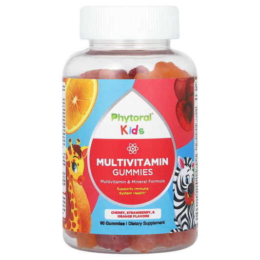 Phytoral, Kids, Multivitamin Gummies, Cherry, Strawberry & Orange, 90 Gummies - Image 1