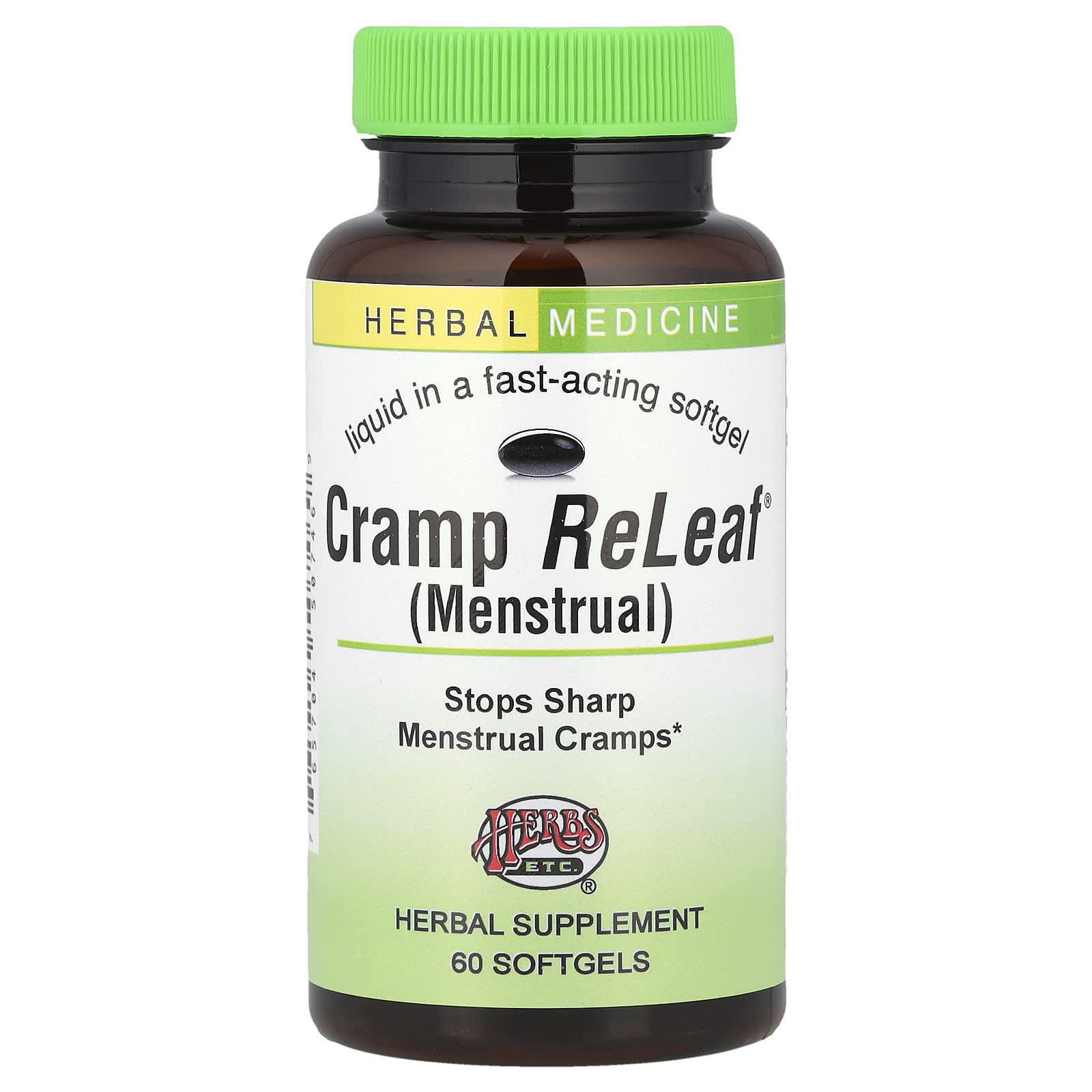 Natural Menstrual Cramp Relief Softgels by Herbs Etc. - Image 1