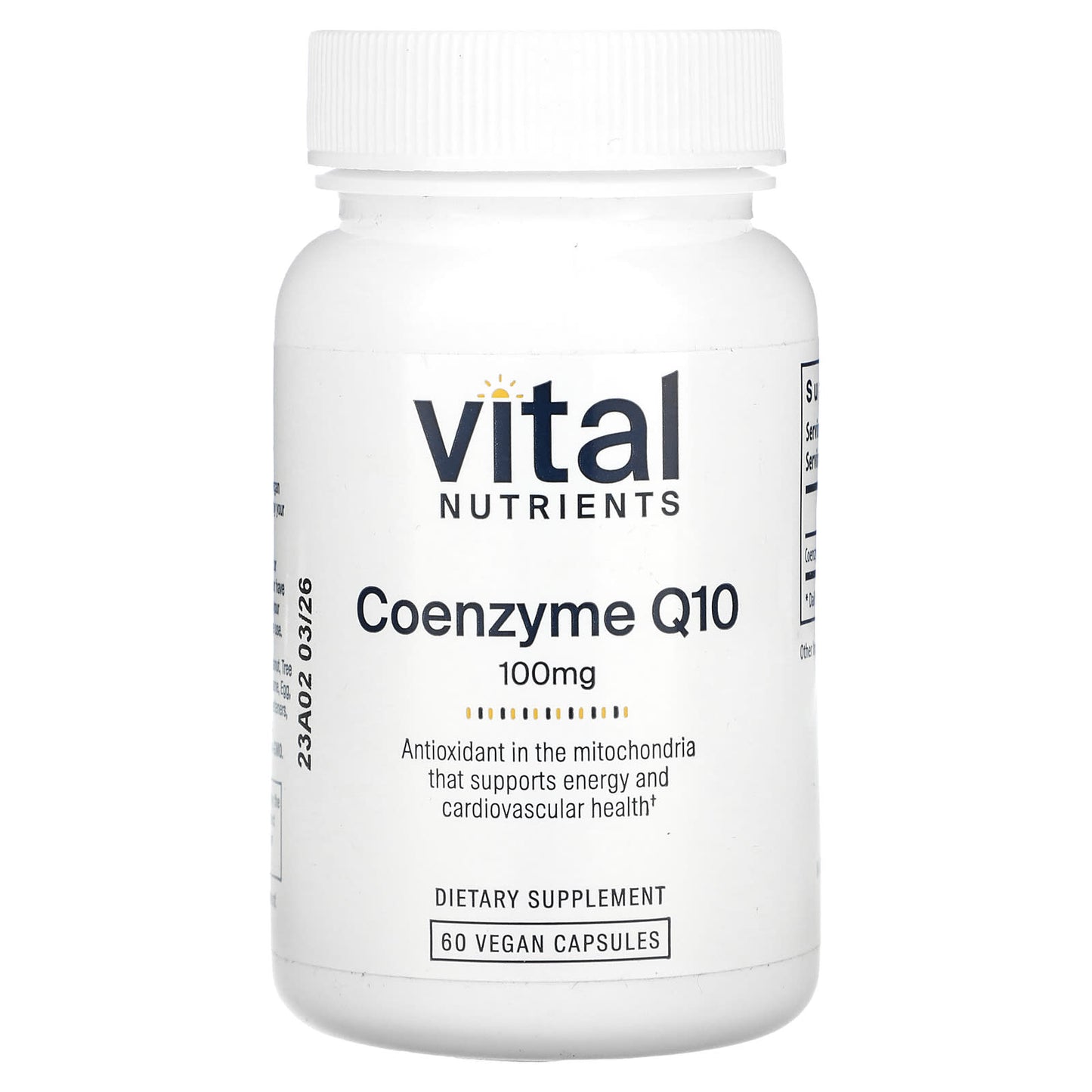 Vital Nutrients, Coenzyme Q10, 100 mg, 60 Vegan Capsules - Image 1