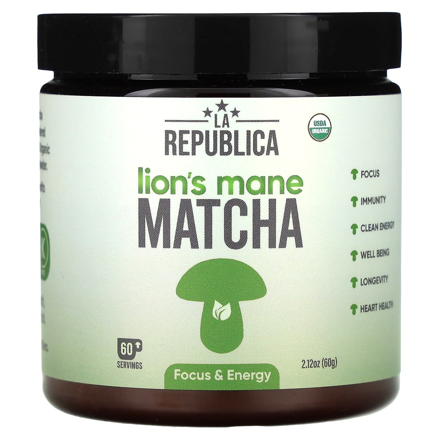 LA Republica, Lion's Mane Matcha, 2.12 oz (60 g) - Image 1