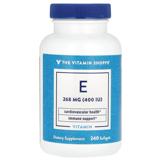 The Vitamin Shoppe, Vitamin E, 268 mg (400 IU), 240 Softgels - Image 1