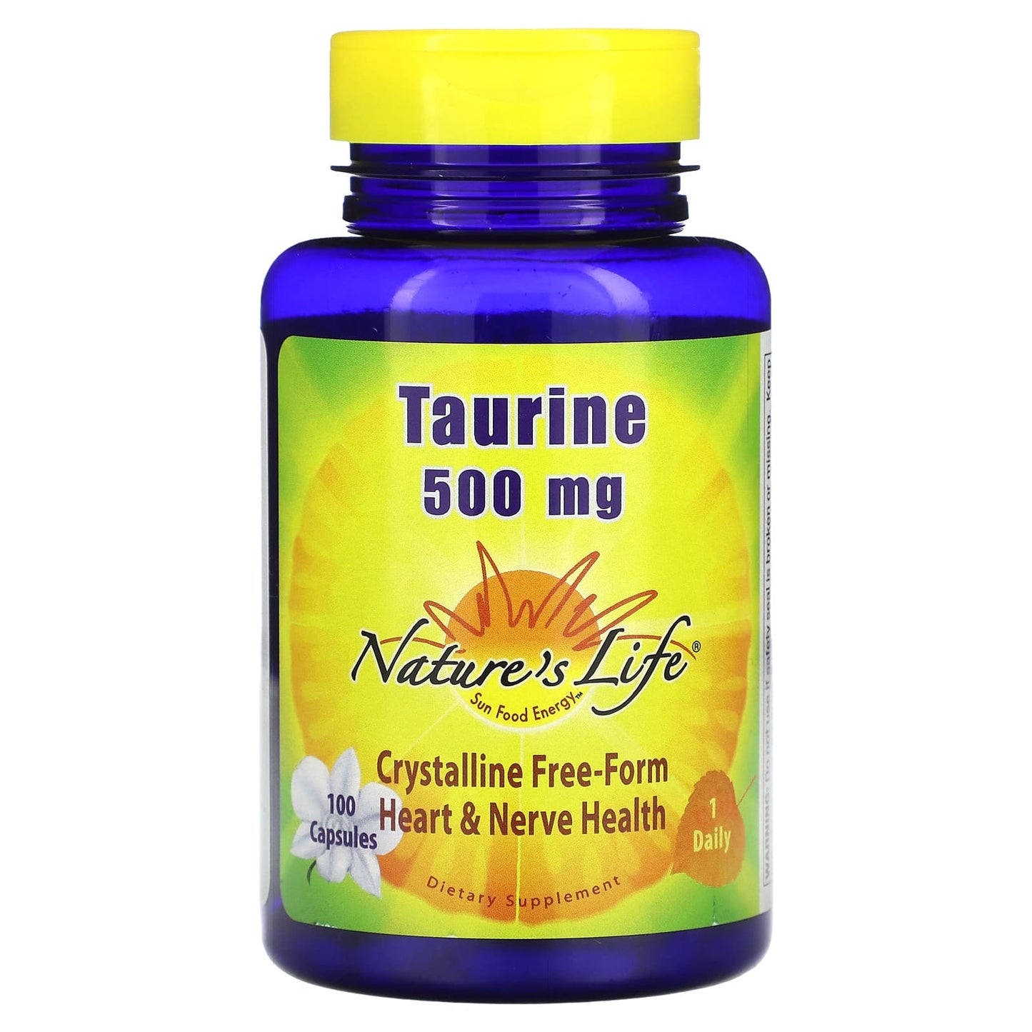 Nature's Life, Taurine, 500 mg, 100 Capsules - Image 1