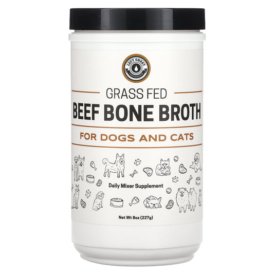 Left Coast Performance, Grass Fed, Beef Bone Broth, For Dogs and Cats, 8 oz (227 g) - Image 1