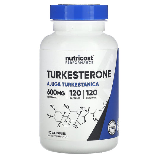 Nutricost, Performance, Turkesterone, 600 mg, 120 Capsules - Image 1