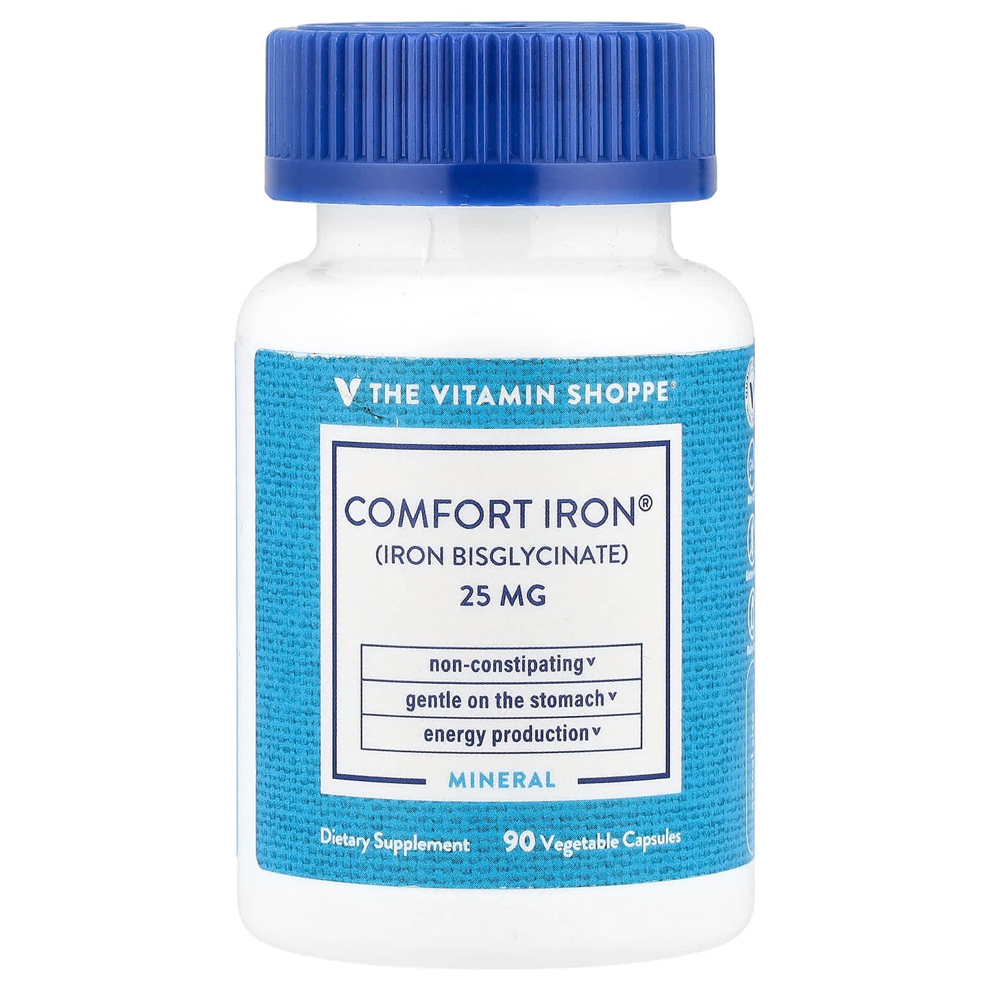 The Vitamin Shoppe, Comfort Iron®, 25 mg , 90 Vegetable Capsules - Image 1