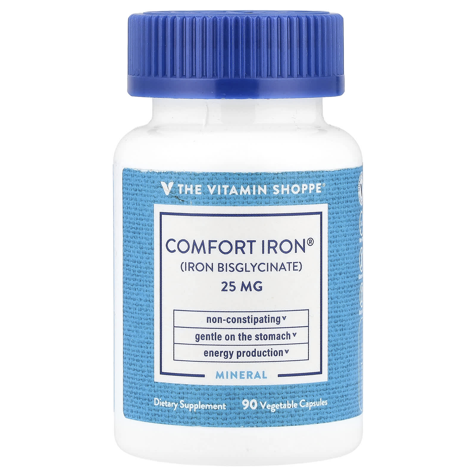 The Vitamin Shoppe, Comfort Iron®, 25 mg , 90 Vegetable Capsules - Image 1
