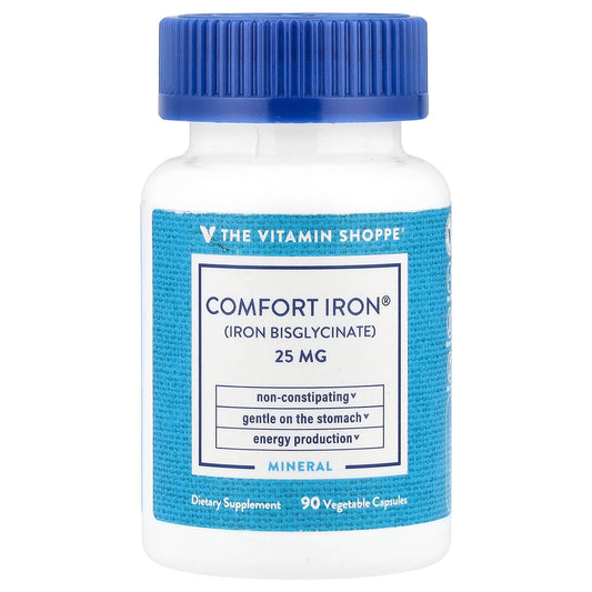 The Vitamin Shoppe, Comfort Iron®, 25 mg , 90 Vegetable Capsules - Image 1