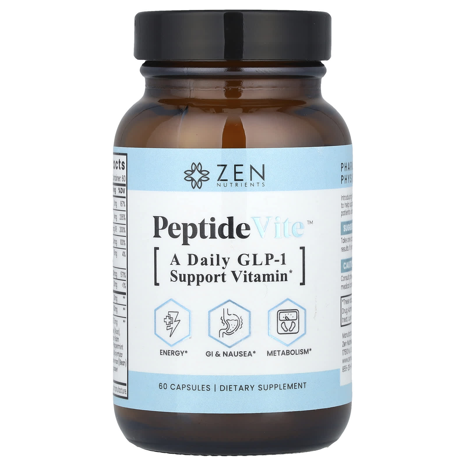 Zen Nutrients, PeptideVite™, 60 Capsules - Image 1