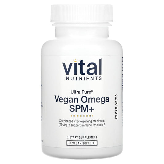 Vital Nutrients, Ultra Pure, Vegan Omega SPM+, 90 Vegan Softgels - Image 1